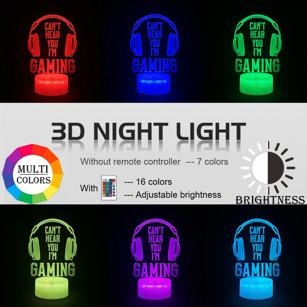 Beaurevoir™ 3D LED Gaming Setup RGB Lamp
