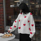 Embroidered Red Heart Sweater