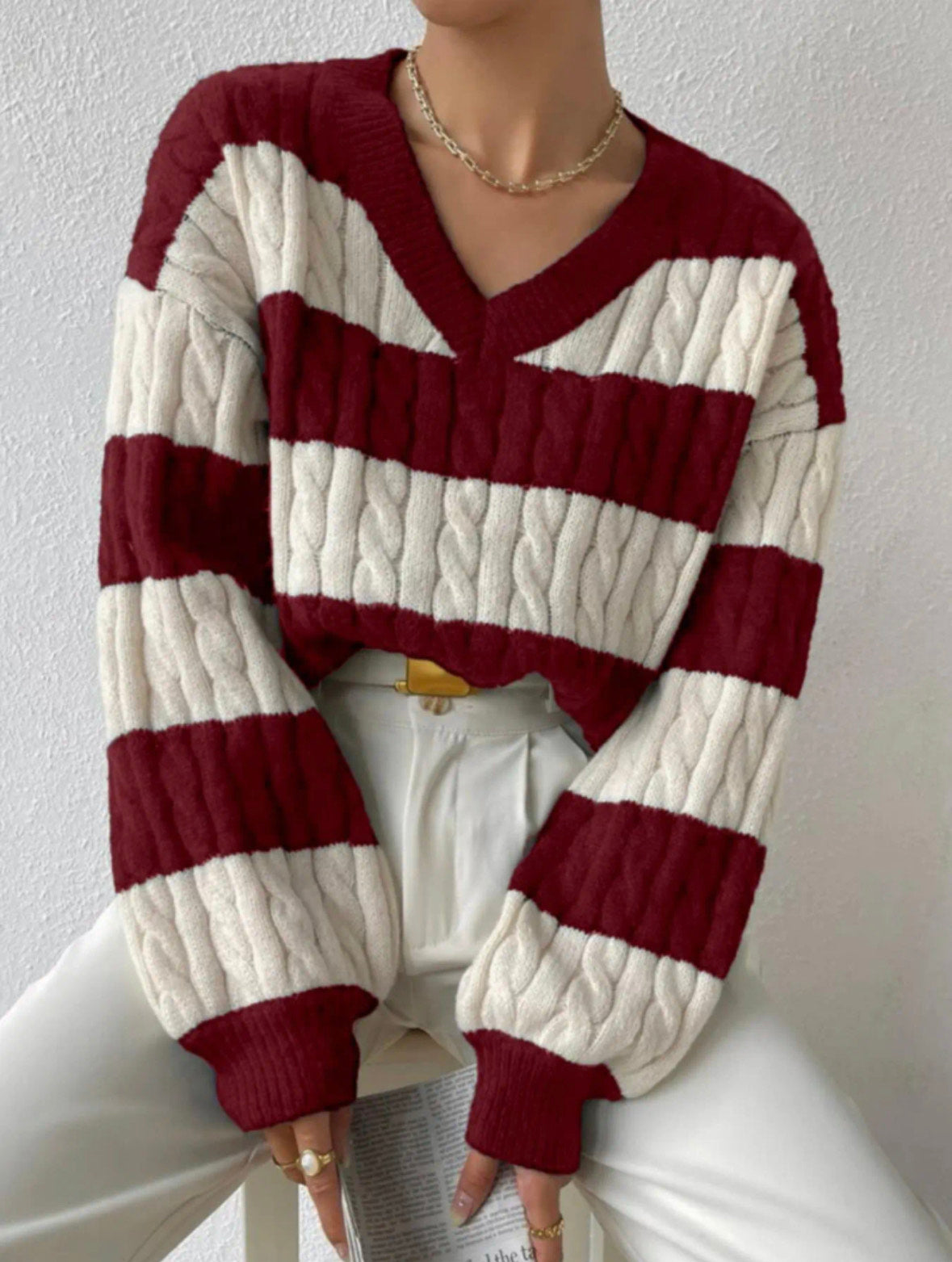 Pullover Striped Sweater